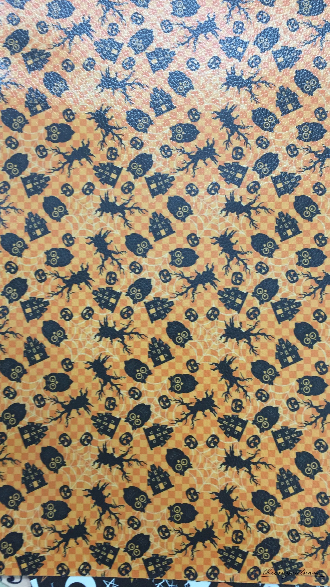 Vải Halloween giả da - MS4